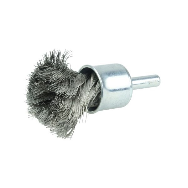 Weiler 3/4" Knot Wire End Brush, .006" Stainless Steel Fill 10220 - main